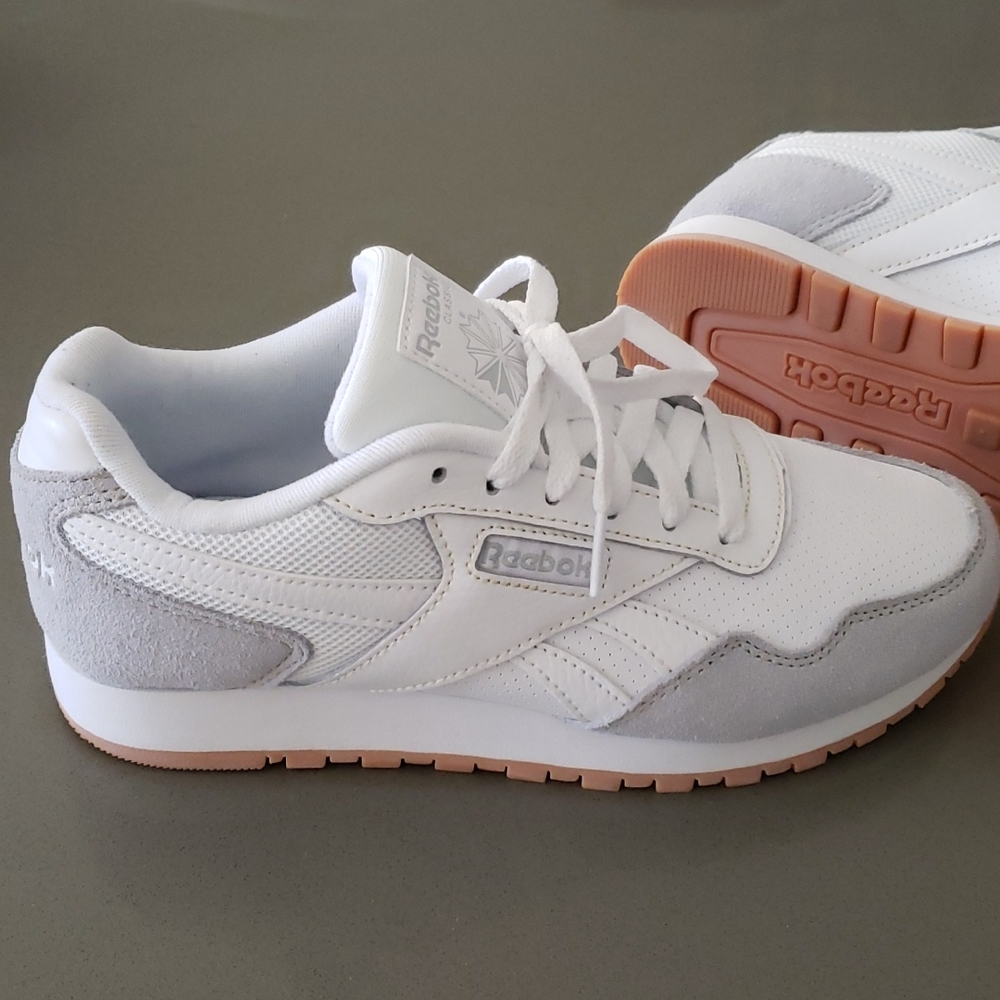 Reebok Classic White w Gray Athletic Shoes 6.5